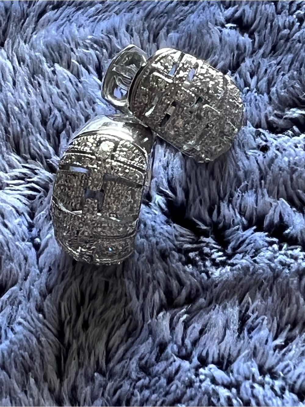 Affinity Sterling Silver Pave Diamond Drop Earrings NWOT